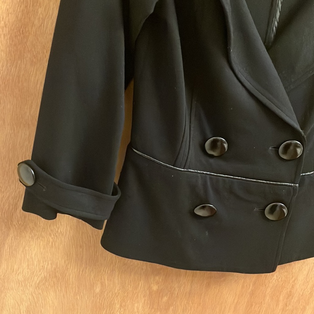 Cache Black Three Quarter Sleeve Blazer Woman’s S… - image 4